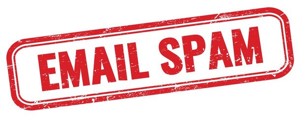 EMAIL SPAM text on red grungy stamp.
