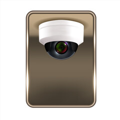 Cctv in Operation Warning Nameplate Banner Vector