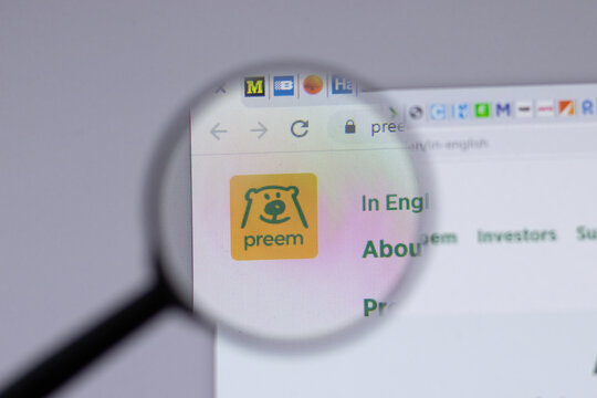 New York, USA - 18 March 2021: Preem company logo icon on website, Illustrative Editorial.