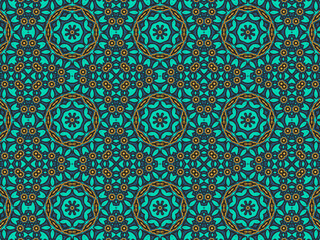 Geometric Tile Digital Paper Gold Yellow, Green, Black, and Blue for Print and Background. Wallpaper Geometric Ornament Abstract Pattern.