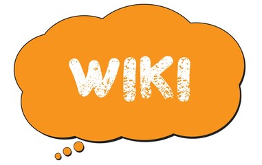 WIKI text written on an orange thought bubble.