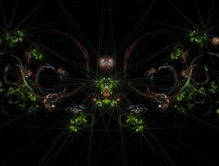 Imaginatory fractal background generated Image