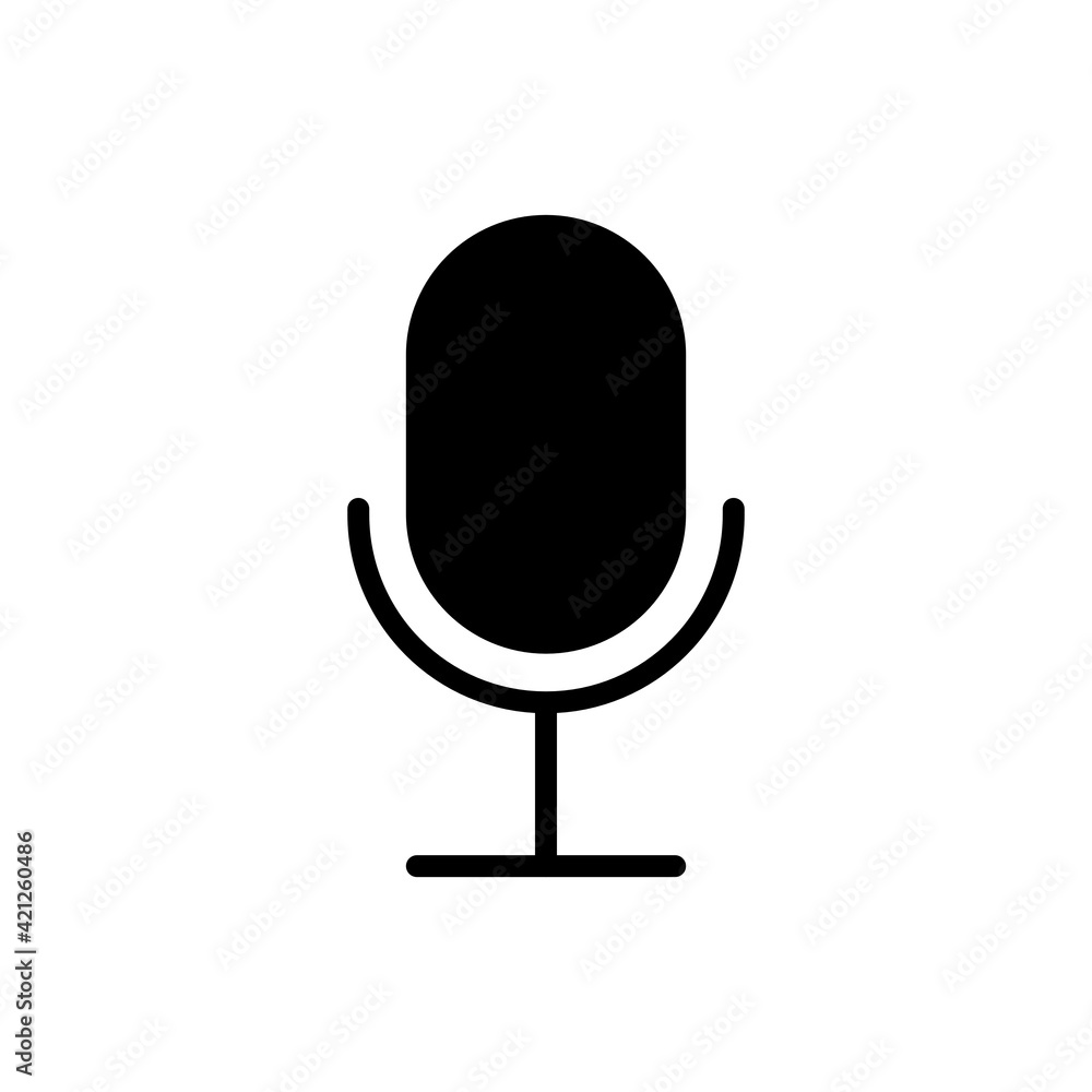 Wall mural microphone icon. vector illustration .