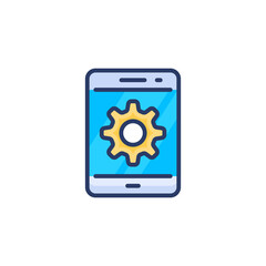 Mobile Engineering icon in vector. Logotype