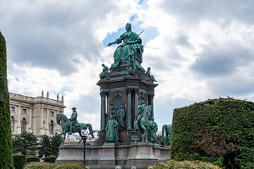 Monument to the Empress Maria Teresa Walburga Amalia Christina of Habsburg in the City Center of Vienna, Austria. Maria Teresia ruled the Austrian Empire from 1740 to 1780. 