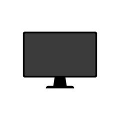 Monitor icon in flat style. For web, print and creative design. Symbol, logo illustration.