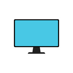 Monitor icon in flat style. For web, print and creative design. Symbol, logo illustration.