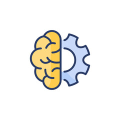 Engineer Mind icon in vector. Logotype