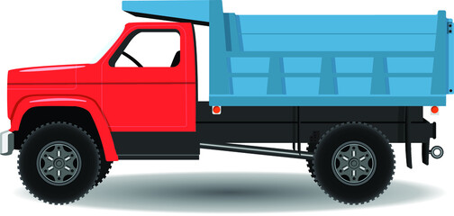 Dump truck construction machinery vehicles. Vector Truck, Vector Dumper © Stefanos Kyriazis
