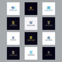 AE initial Letters. Logo Bundle Initial templates.