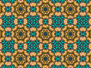 Geometric Tile Digital Paper Gold Yellow, Green, Black, and Blue for Print and Background. Wallpaper Geometric Ornament Abstract Pattern.