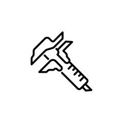 Vernier Caliper icon in vector. Logotype