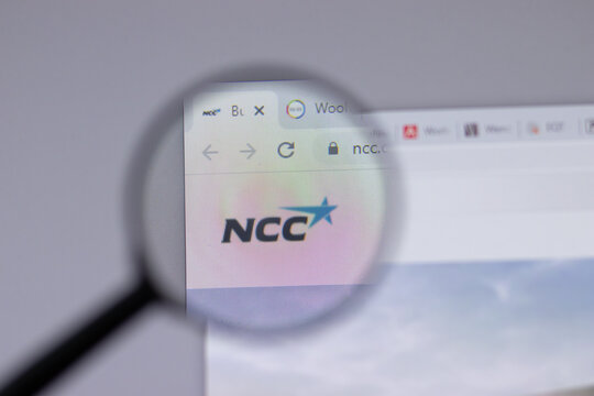 New York, USA - 18 March 2021: NCC company logo icon on website, Illustrative Editorial.