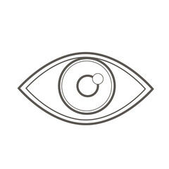 Human eye. Simple vector monochrome illustration on white