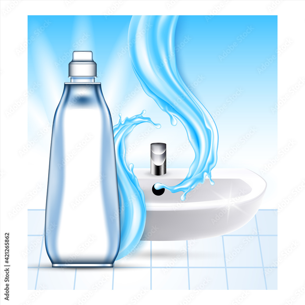 Poster drain cleaner creative advertising poster vector illustration