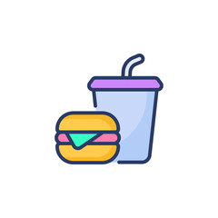 Fast Food icon in vector. Logotype