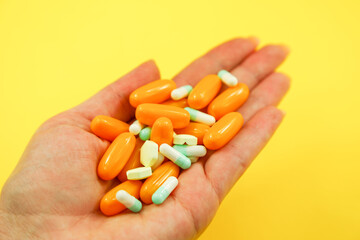 pills in hand