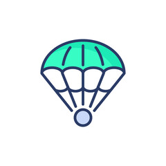 Parachute icon in vector. Logotype