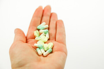 hand holding pills