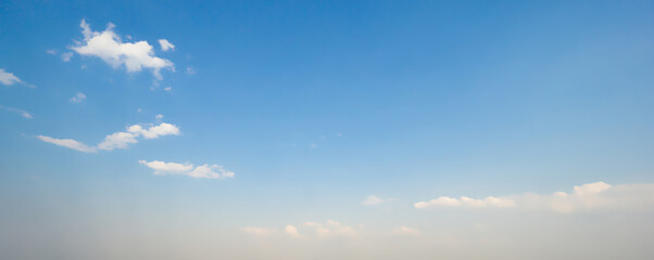 Panoramic view of blue sky background