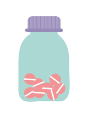 pills bottle isolated