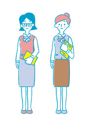 若い女性2人組の医療事務