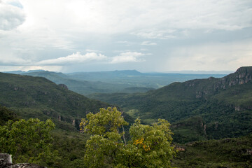 View from the Main Entrance to Chapada Veadeiros National Park near São Jorge, and Alto Paraíso, Goias, Brazil