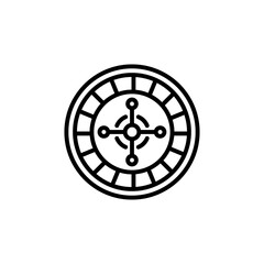 Big Six Wheel icon in vector. Logotype