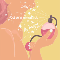 girl, perfume, motivation, good mood