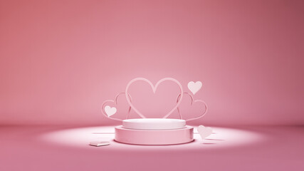 creative concept podium for product display 3d render illustration