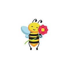 Cute honey bee mascot design