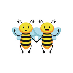 Cute honey bee mascot design