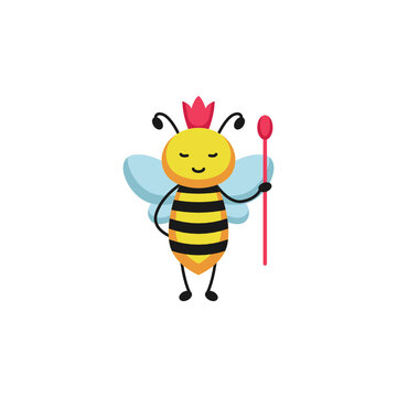 Cute honey bee mascot design