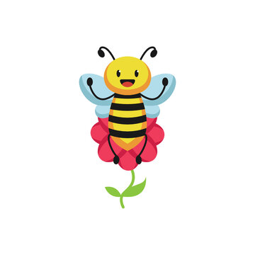 Cute honey bee mascot design