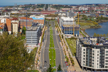 ciudad, paisaje urbano, horizonte, panorama, arquitectura, urbana, edificio, europa, poblado,...