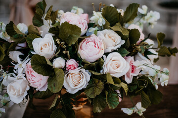 elegant wedding decoration in perast