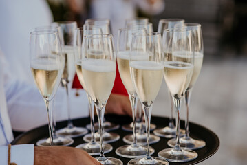 elegant wedding decoration in perast