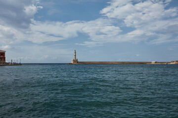 Egyptian lighthouse built in 1595 Chania island Crete