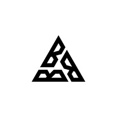 Business combination Monogram and triangle sign logo vector icon with Three B letter