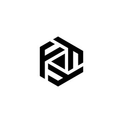 Business combination Monogram and triangle sign logo vector icon with Three F letter