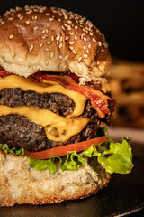 burger hamburguesa doble carne con bbq
