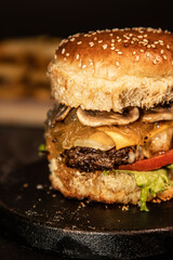 hamburguesa de champignones burger doble