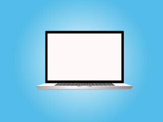 Laptop flat vector icon illustration.