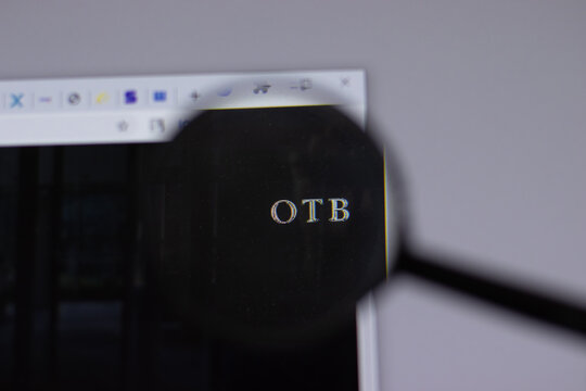New York, USA - 18 March 2021: OTB Group company logo icon on website, Illustrative Editorial.