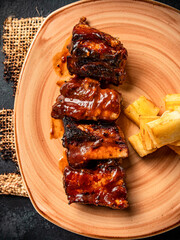 costillas de cerdo en salsa bbq