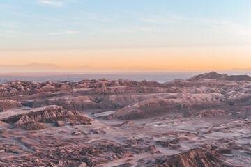 Fototapeta na wymiar Beautiful Atacama desert, located on San Pedro de Atacama, Chile.
