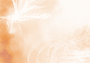 煙と水面と赤〜オレンジ系水彩グラデーションのアブストラクト背景イラスト