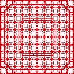 Silk scarf with apple blossom. Abstract seamless vector pattern with hand drawn floral elements. 