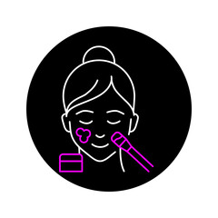 Mask face black glyph icon. Pictogram for web page, mobile app, promo.