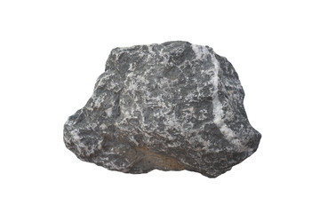 Raw of limestone sedimentary rock stone isolated on white background.      